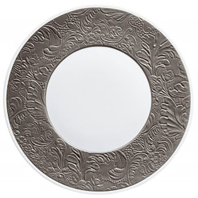 Raynaud Italian Renaissance Flat Plate With Engraved Rim Dark Grey 0816-46-113024, MPN: 0816-46-113…