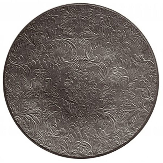 Raynaud Italian Renaissance Coupe Plate Flat Full Engraved Dark Grey 0816-47-113032, MPN: 0816-47-1…
