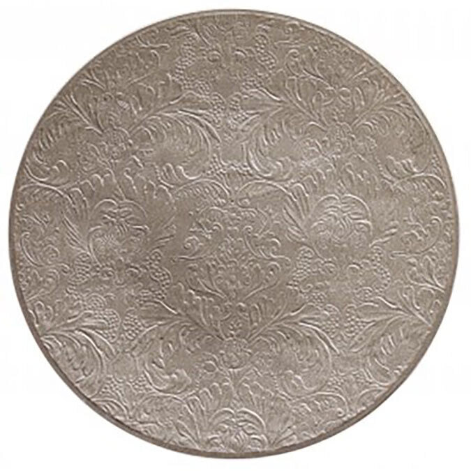 Raynaud Italian Renaissance Coupe Plate Flat Full Engraved Warm Grey 0817-47-113032, MPN: 0817-47-1…