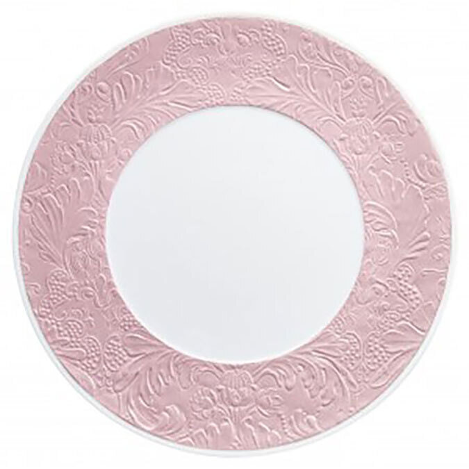Raynaud Italian Renaissance Flat Plate With Engraved Rim Nacre 0818-46-113027