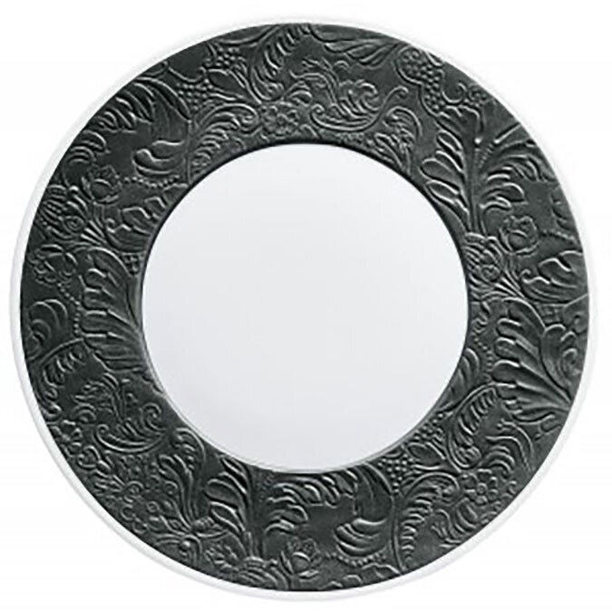 Raynaud Italian Renaissance Flat Plate With Engraved Rim Black Mat 0819-46-113024, MPN: 0819-46-113…