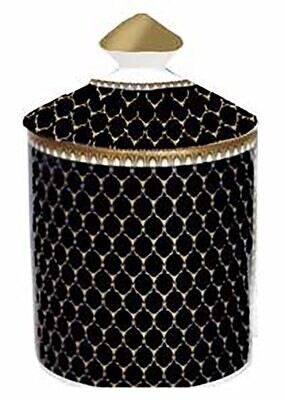 Halcyon Days GC Antler Trellis Black Oud Imperial Lidded Candle BCGAT02LCG, MPN: BCGAT02LCG,