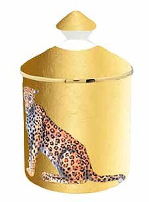 Halcyon Days MW Leopard Gold Jasmine Lidded Candle BCMWL16LCG, MPN: BCMWL16LCG,
