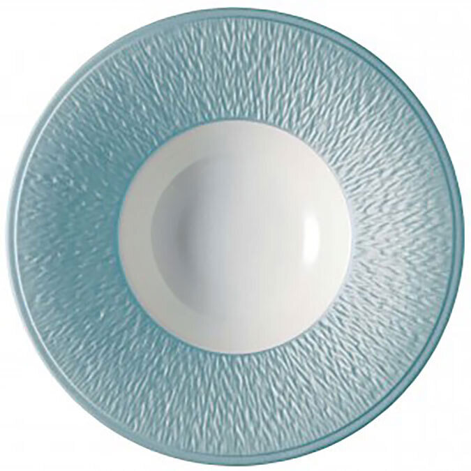 Raynaud Mineral Irise Rim Soup Plate Engraved Rim Sky Blue 0337-23-250022, MPN: 0337-23-250022, 366…