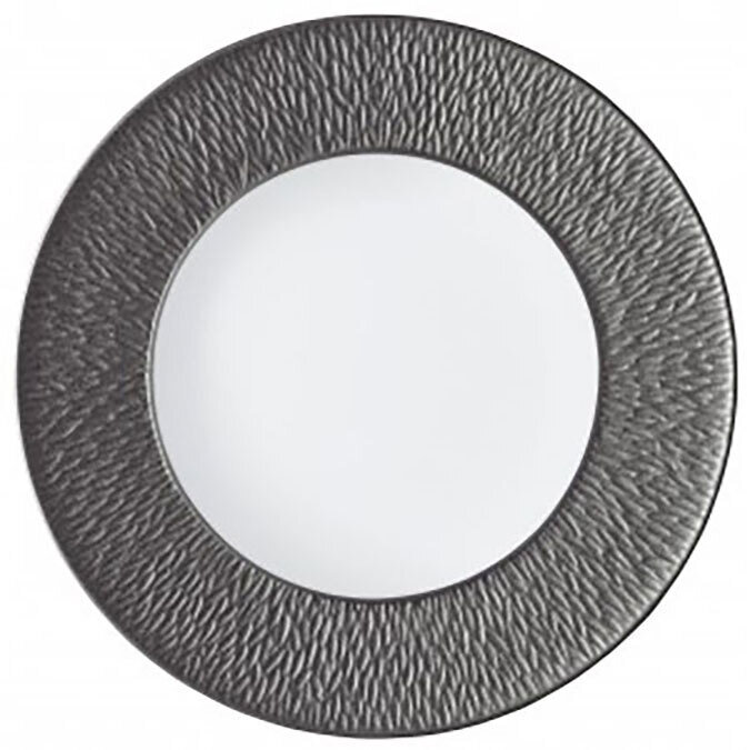 Raynaud Mineral Irise Buffet Plate Coupe Engraved Rim Dark Grey 0339-23-113032, MPN: 0339-23-113032…