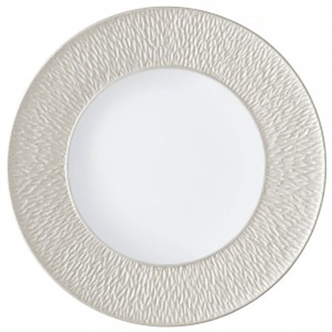 Raynaud Mineral Irise Buffet Plate Coupe Engraved Rim Pearl Grey 0344-23-113032, MPN: 0344-23-11303…