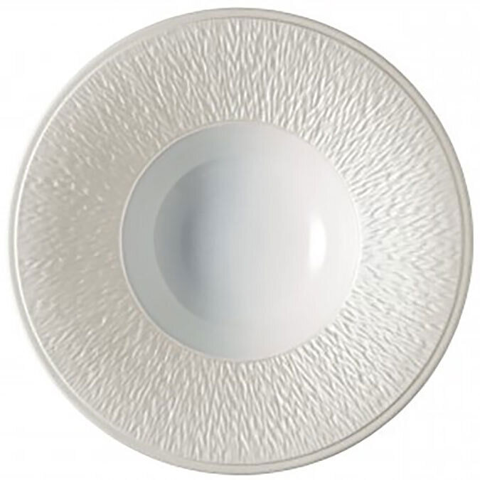 Raynaud Mineral Irise Rim Soup Plate Engraved Rim Pearl Grey 0344-23-250022, MPN: 0344-23-250022, 3…