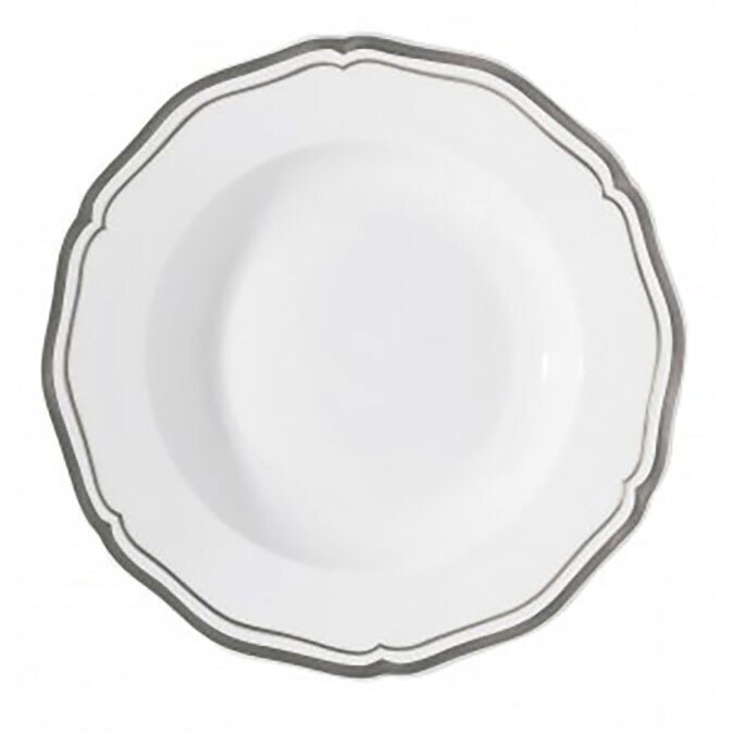 Raynaud Polka Platine French Rim Soup Plate 0636-01-250023, MPN: 0636-01-250023, 3660006693100
