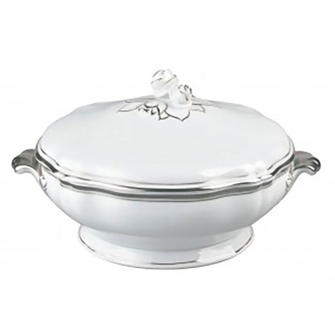 Raynaud Polka Platine Covered Vegetable Dish 0636-01-509022, MPN: 0636-01-509022, 3660006693247