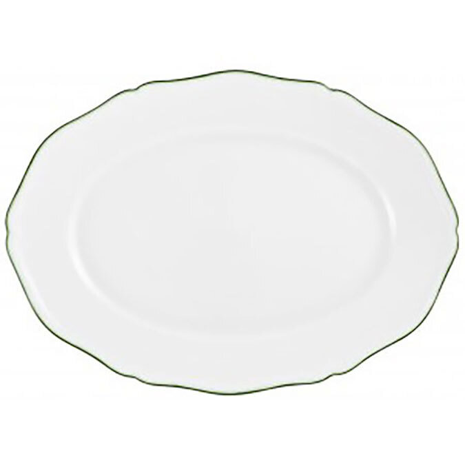 Raynaud Touraine Double Filet Vert Oval Platter 0663-01-502039, MPN: 0663-01-502039, 3660006743508