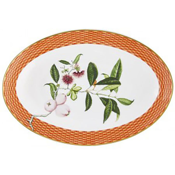 Raynaud Tresor Fleuri Quenelle Dish Orange 0656-37-514019, MPN: 0656-37-514019, 3660006747087