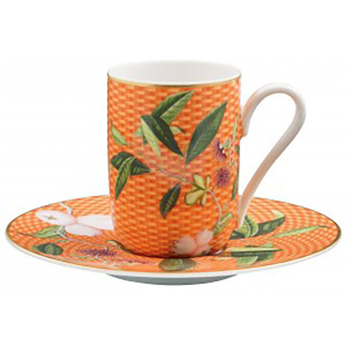 Raynaud Tresor Fleuri Expresso Cup And Saucer Orange 0656-37-851012, MPN: 0656-37-851012, 366000676…