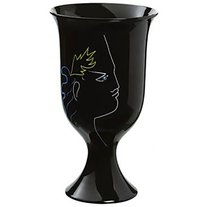 Raynaud Jean Cocteau Footed Vase Black 0659-33-609035