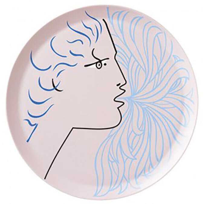 Raynaud Jean Cocteau Large Platter Pink 0660-17-500046
