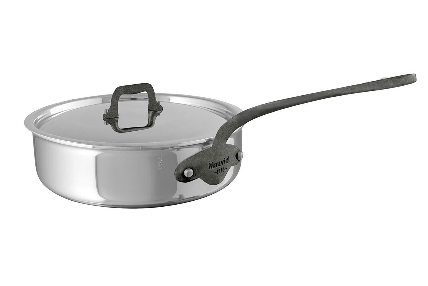 Mauviel M'COOK InchOx Saute Pan With Lid 7.9 Inch 761121