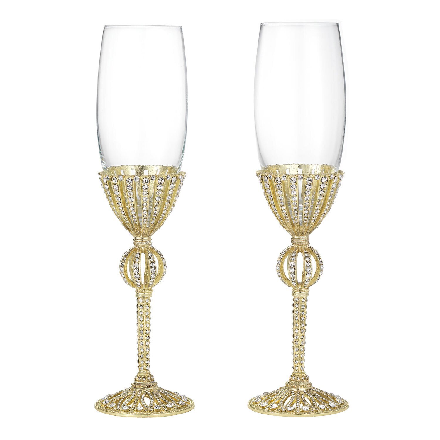 Olivia Riegel Gold Emerson Champagne Flute Set of 2 FL4019, MPN: FL4019,
