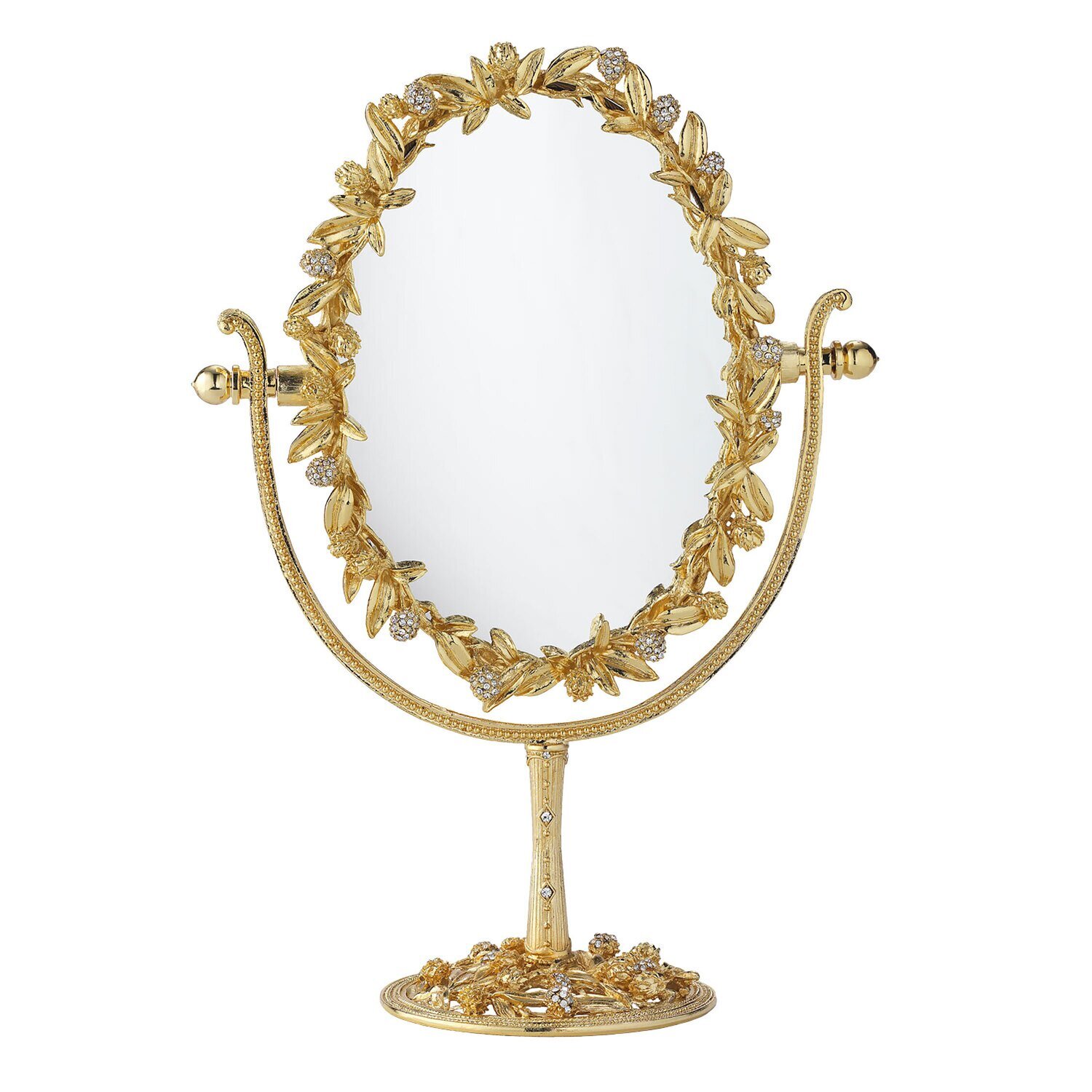 Olivia Riegel Gold Cornelia Oval Magnified Standing Mirror MR1739