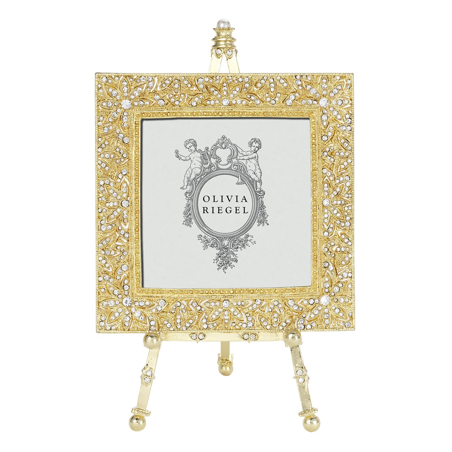 Olivia Riegel Gold Windsor 4 x 4 Inch Picture Frame on Easel RT2740, MPN: RT2740,