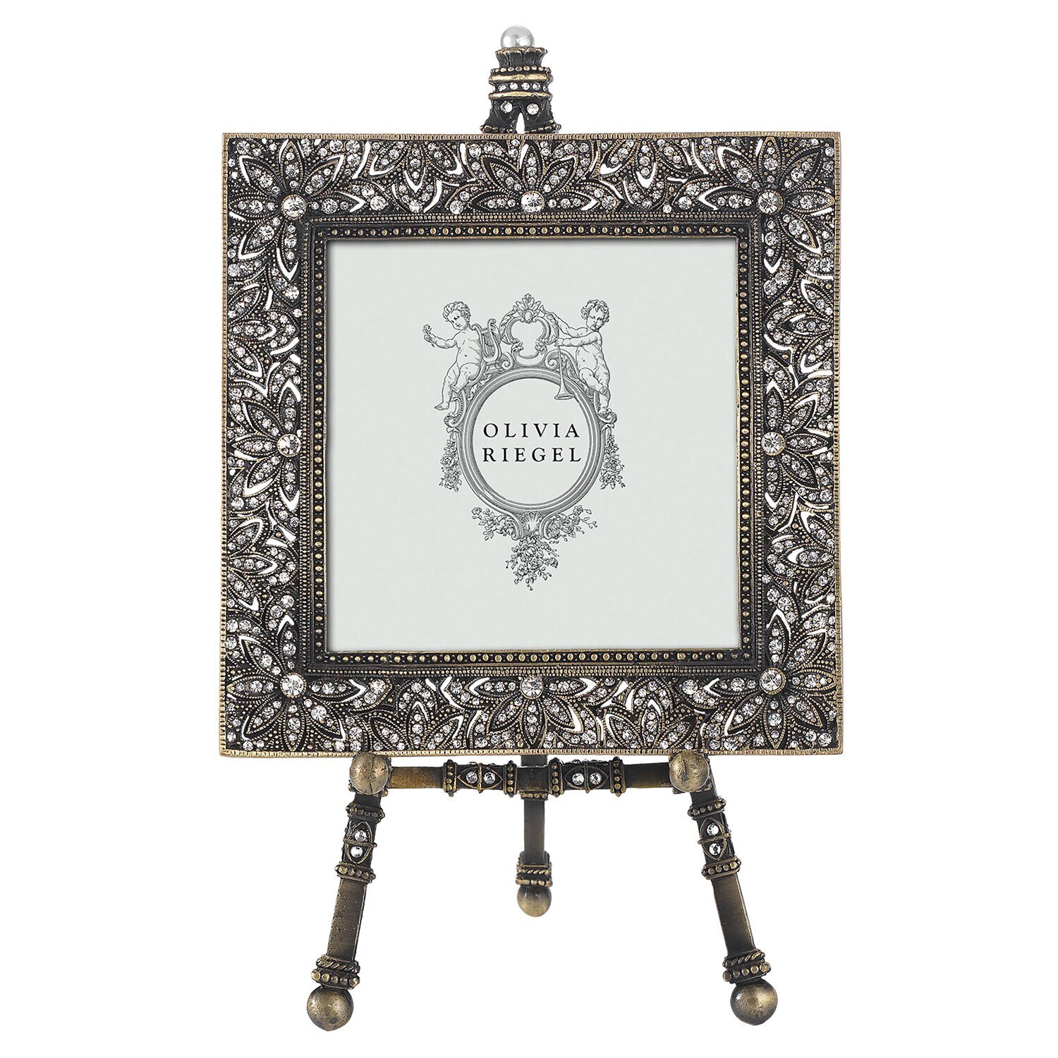Olivia Riegel Bronze Windsor 4 x 4 Inch Picture Frame on Easel RT4740