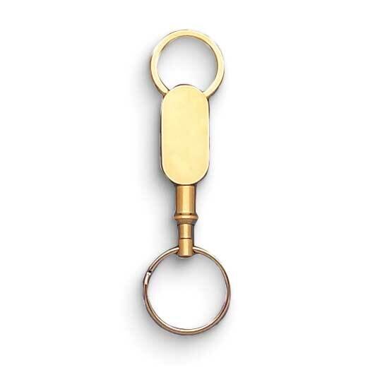 Gold-tone Oval Double Valet Key Ring GL8612, MPN: GL8612, 788089015220