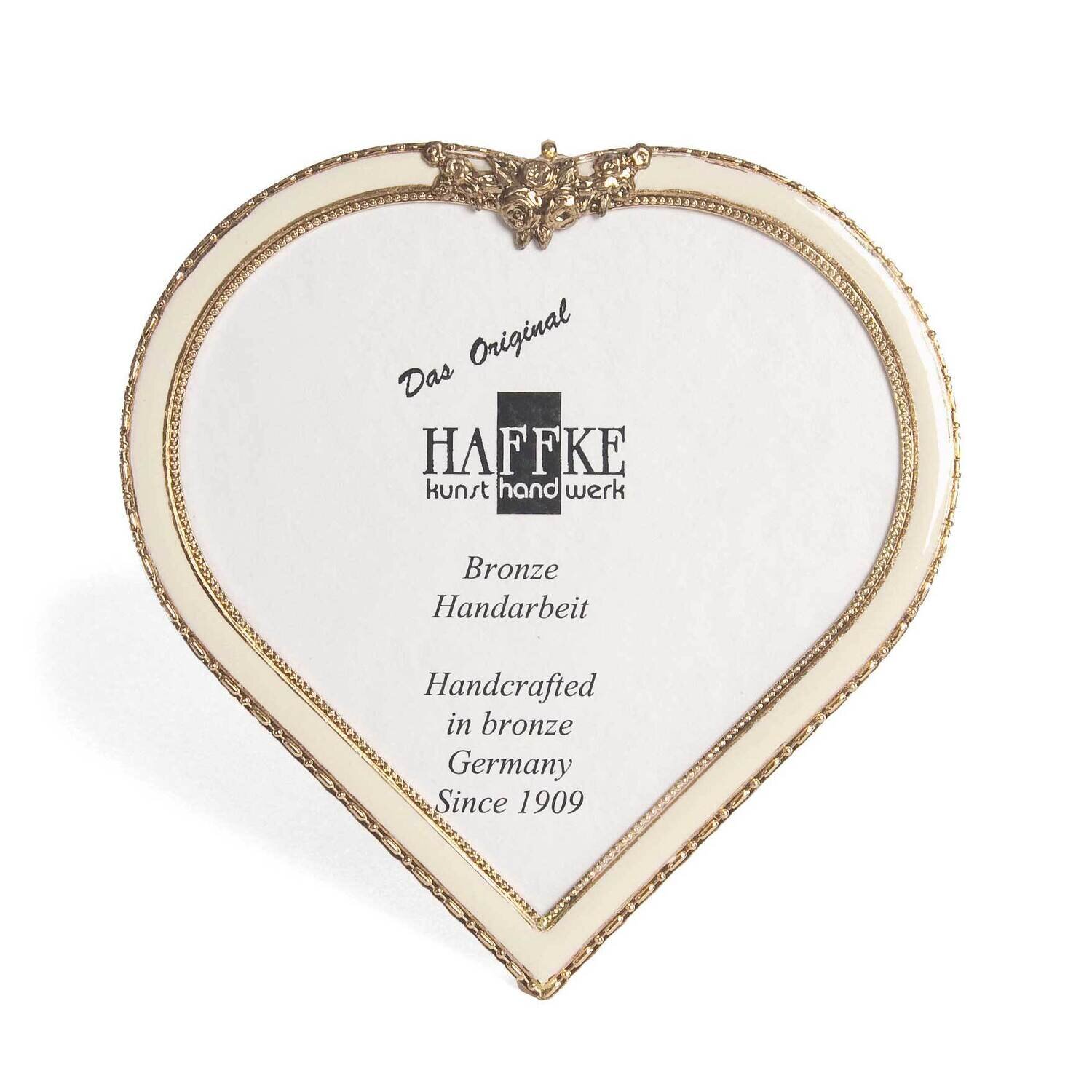 Bronze Beige Enameled Heart-shaped 3.5in Frame GM12548, MPN: GM12548,