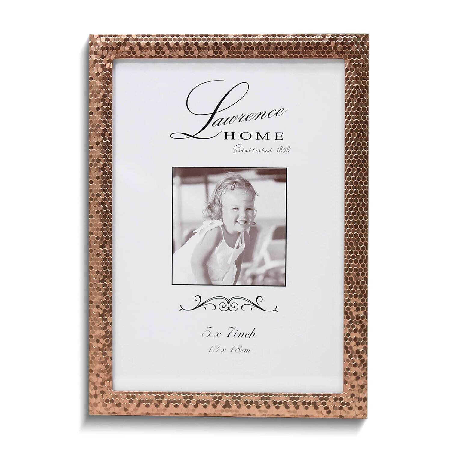 5x7 Rose Gold Shimmer Metal Picture Picture Frame GM14174
