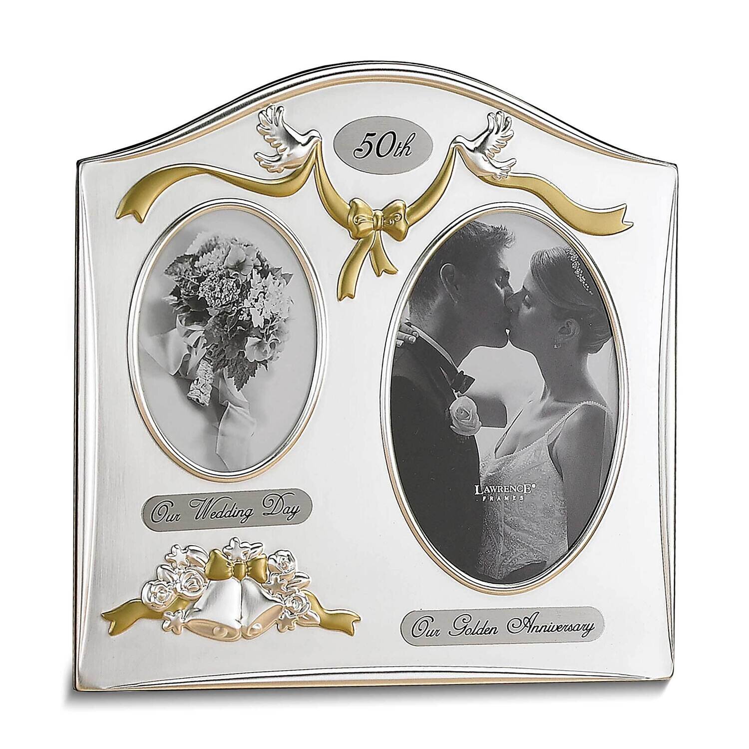 Satin Silver-plated 50th Anniversary Photo Frame GM1824