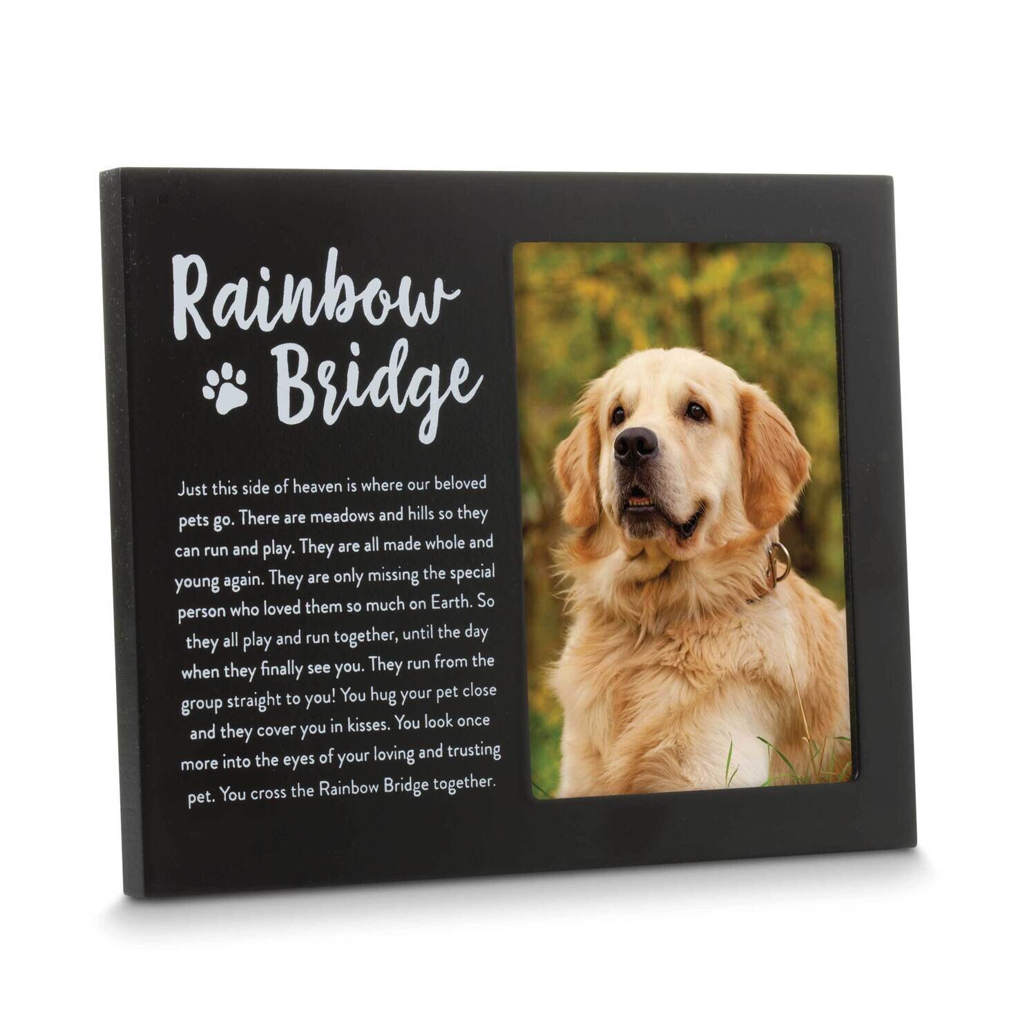 Black Rainbow Bridge Pet Memorial Remembrance Photo Frame GM20986