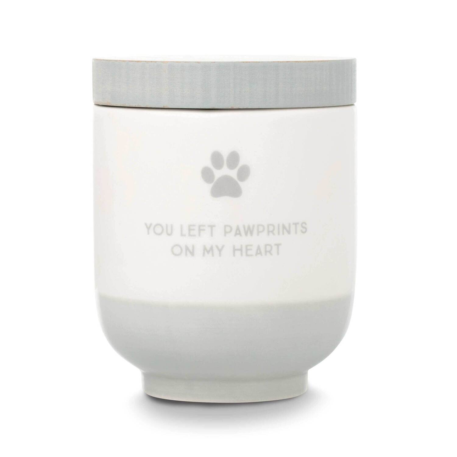 You Left Pawprints on My Heart Grey Ceramic Pet Memory Jar GM20977