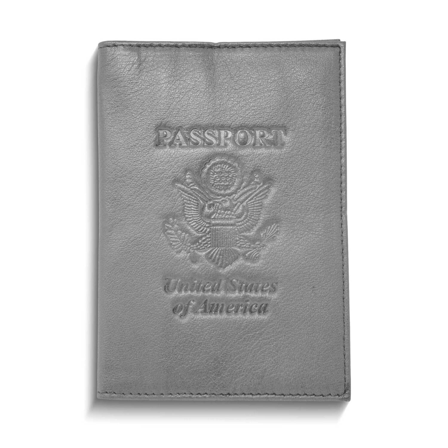Dark Grey Genuine Cowhide Leather RFID Blocking Passport Wallet GM22560, MPN: GM22560, 788089148706