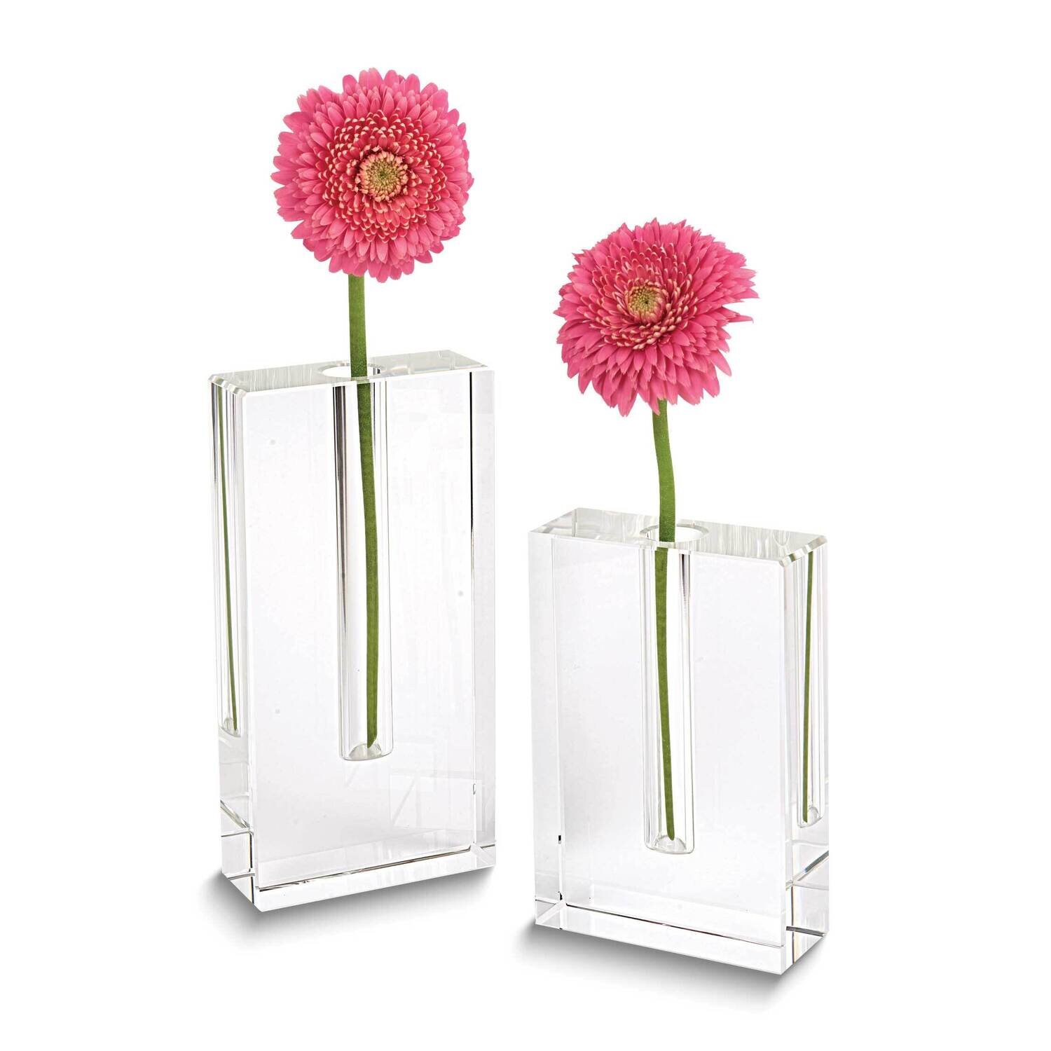 Badash Handcrafted Set of Two Crystal Single Bud Vases GM23934