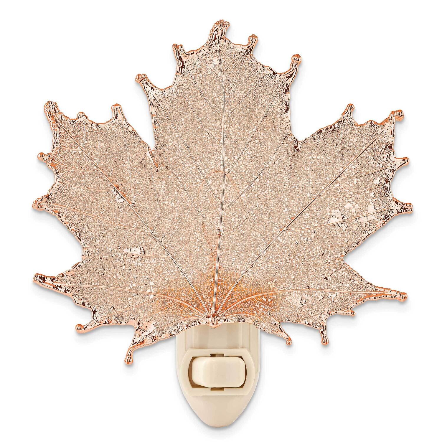 Rose Gold Dipped Sugar Maple Leaf Nightlight GM23889, MPN: GM23889, 812465024190