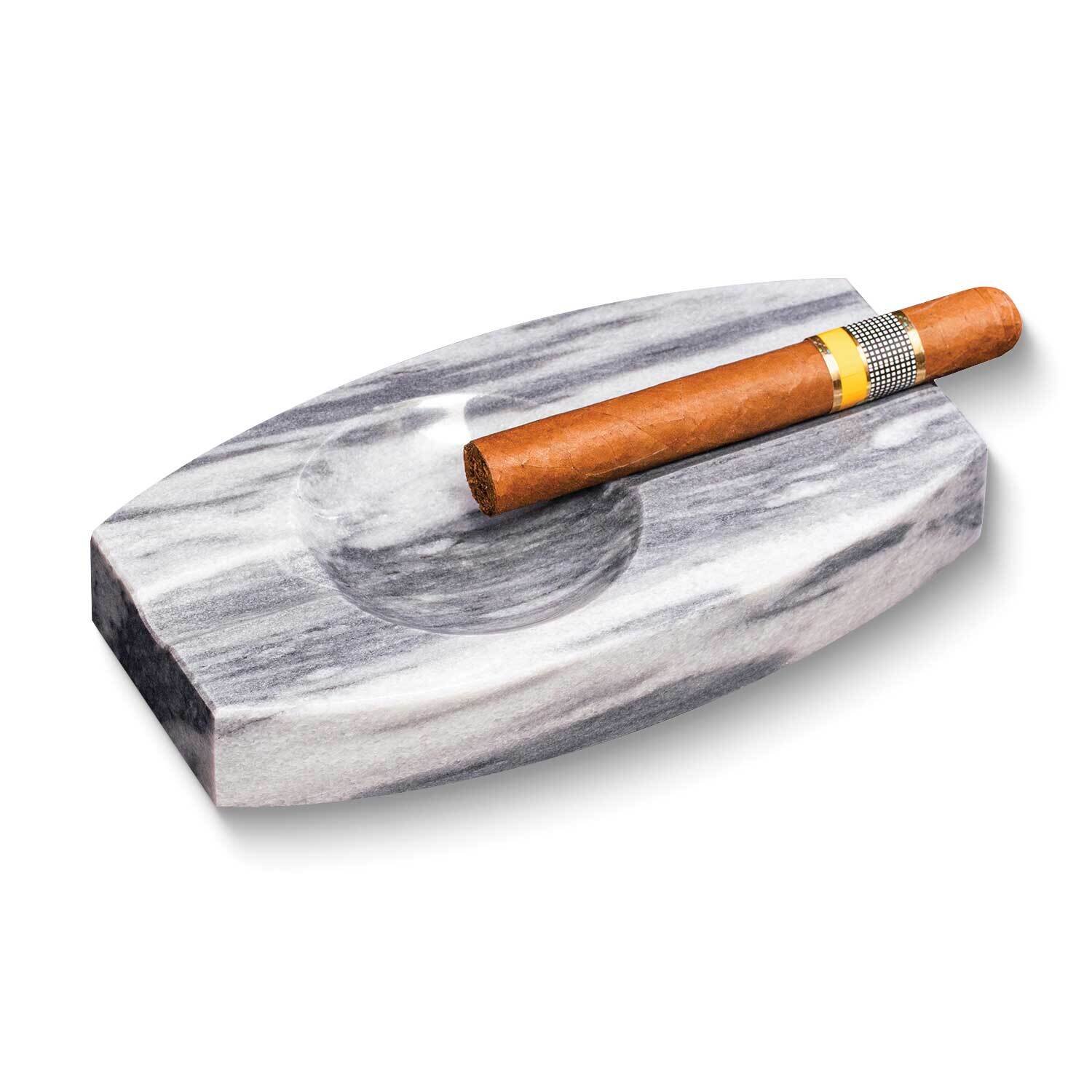 Handcrafted Carrera Grey Marble Double Cigar Ashtray GM24124