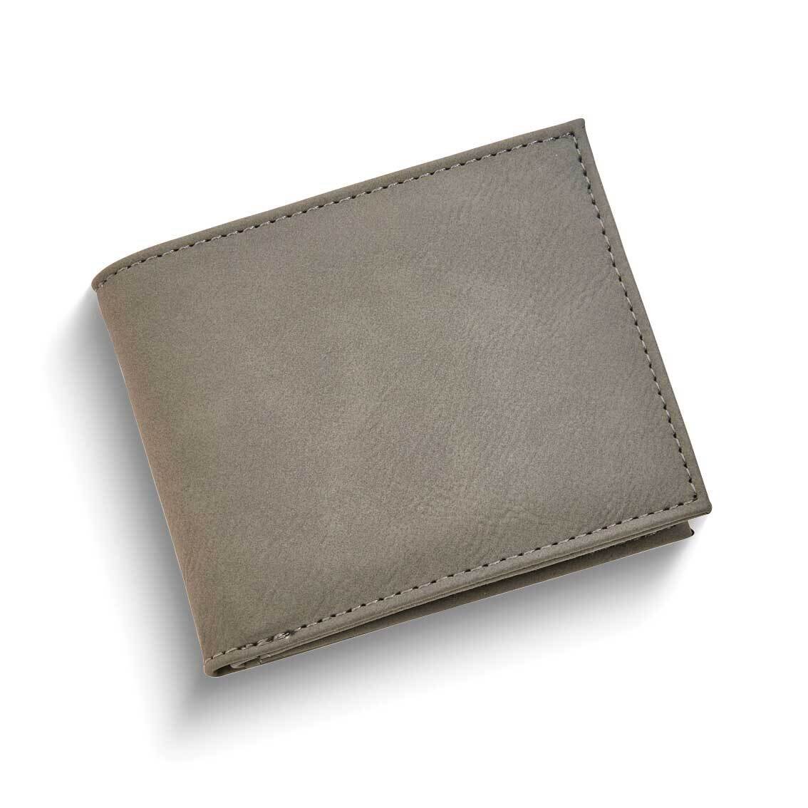 Grey Leatherette Bifold Wallet GM23976GR