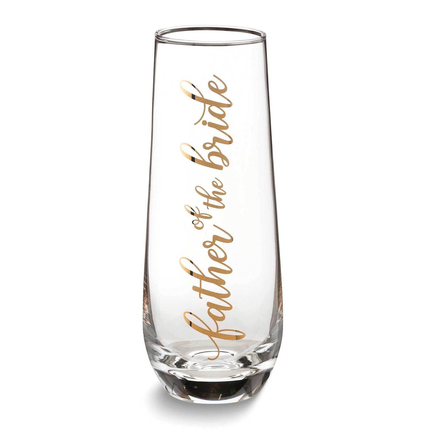 Lillian Rose Father of Bride Stemless Wedding Toasting Glass GM23944FB