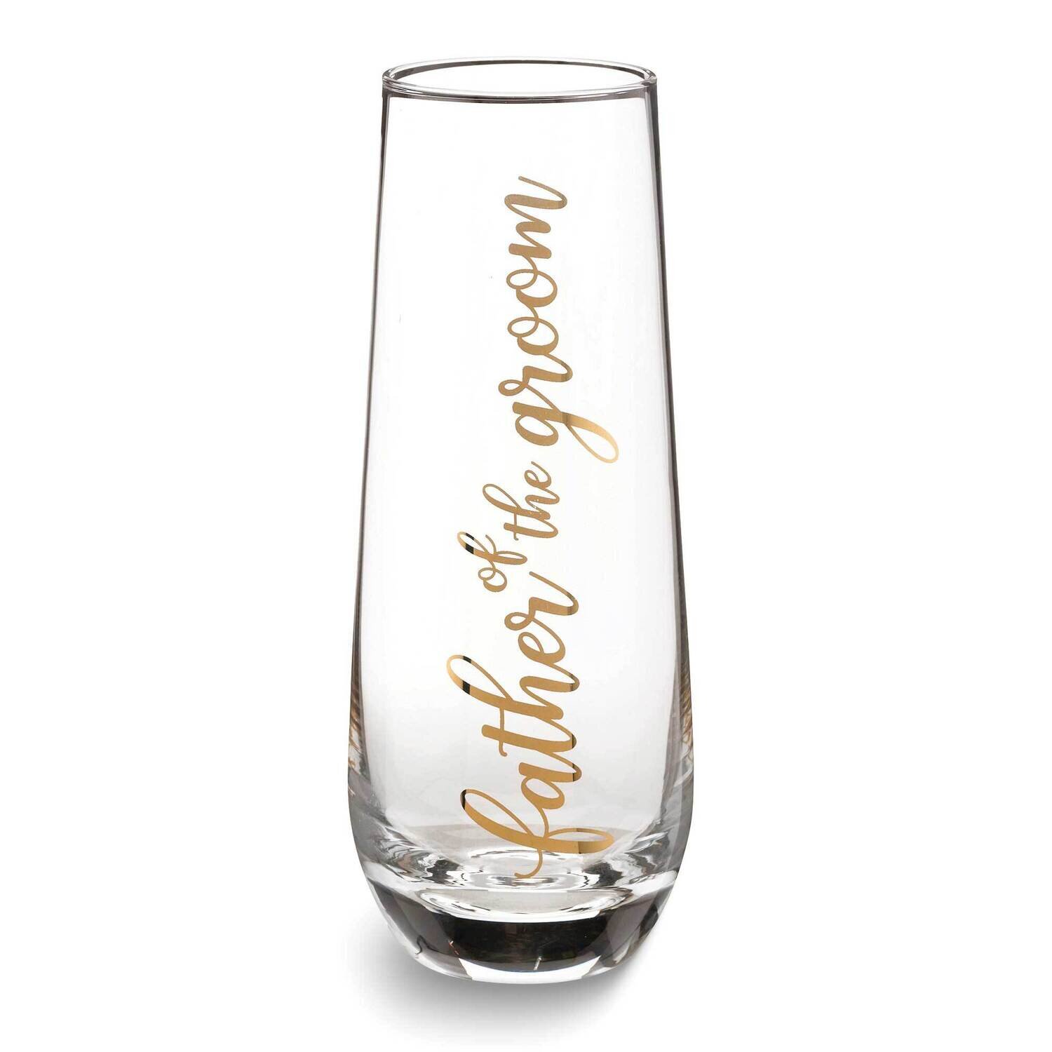 Lillian Rose Father of Groom Stemless Wedding Toasting Glass GM23944FG