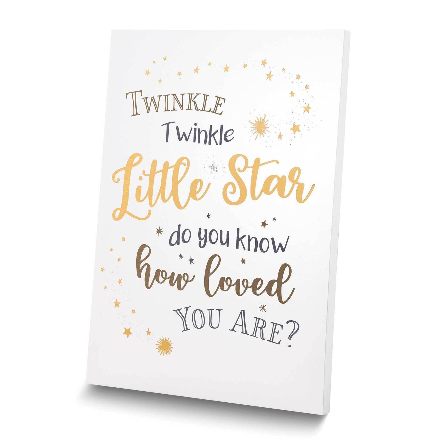 Lillian Rose Twinkle Twinkle Little Star Canvas Baby Nursery Sign GM23952