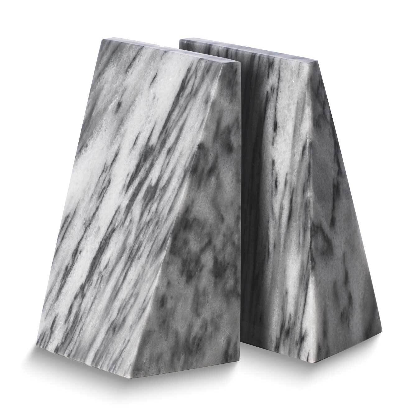 Carrera Grey Marble Wedge Bookend Set GM24179GR