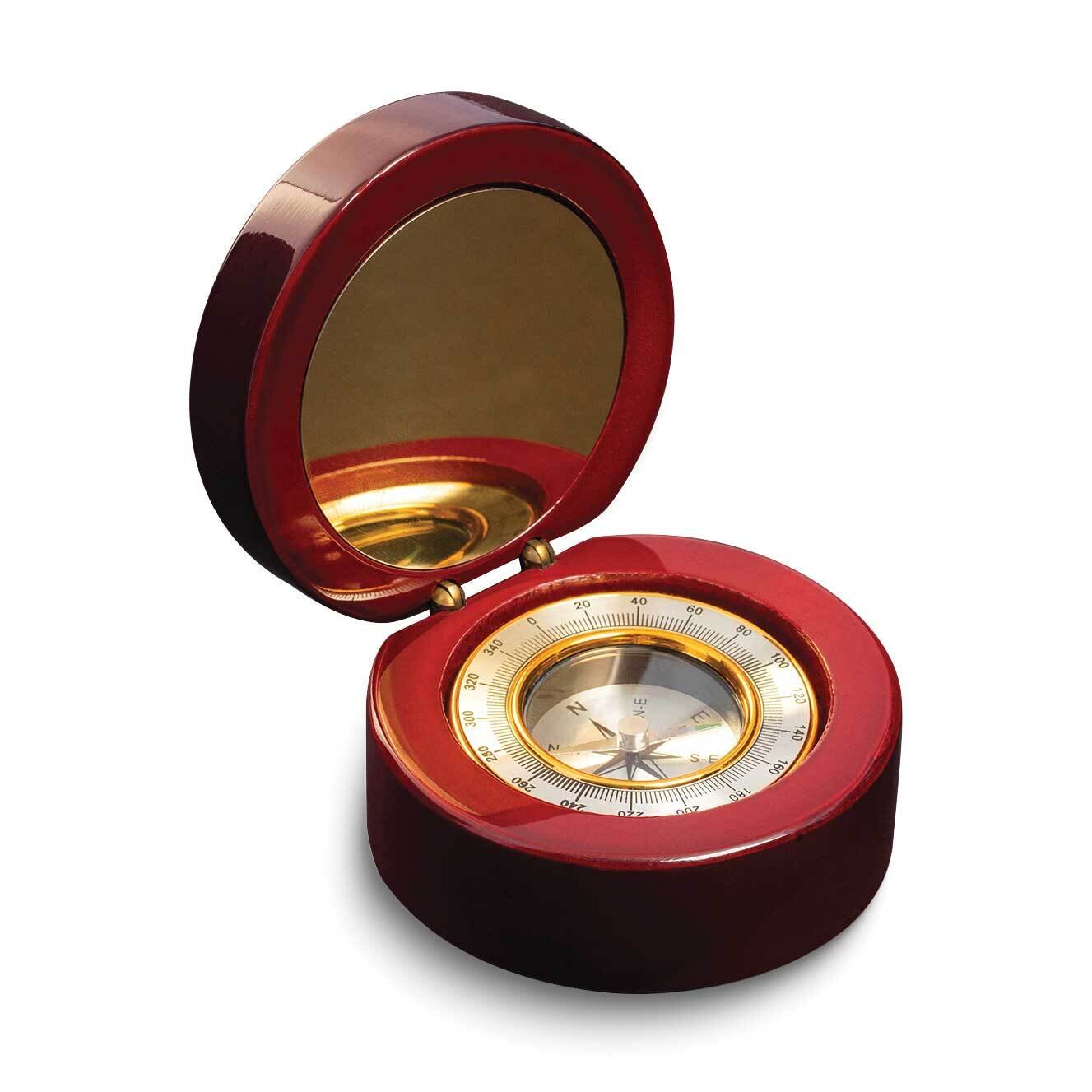 High Lacquered Finish Rosewood with Brass Accents Compass GM24184, MPN: GM24184, 797140116462