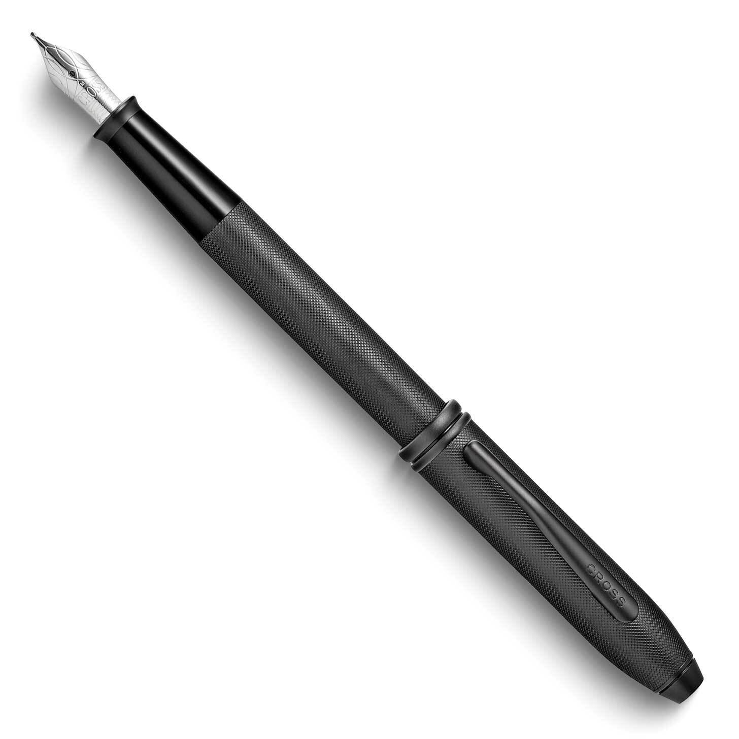 Townsend Matte Black Micro-Knurl Medium Stainless Nib Fountain Pen GM24040