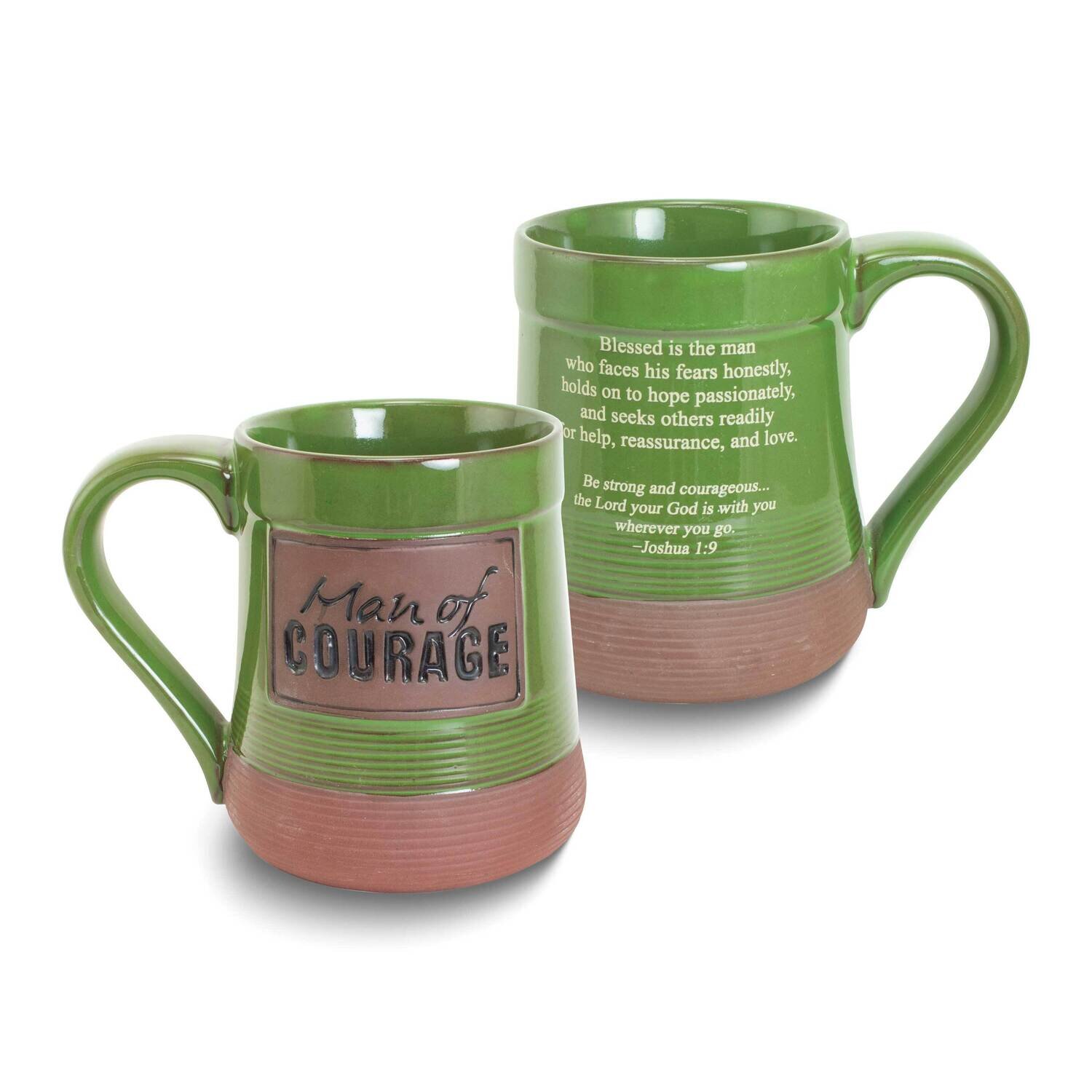 Man of Courage Pottery Mug Boxed GM24238