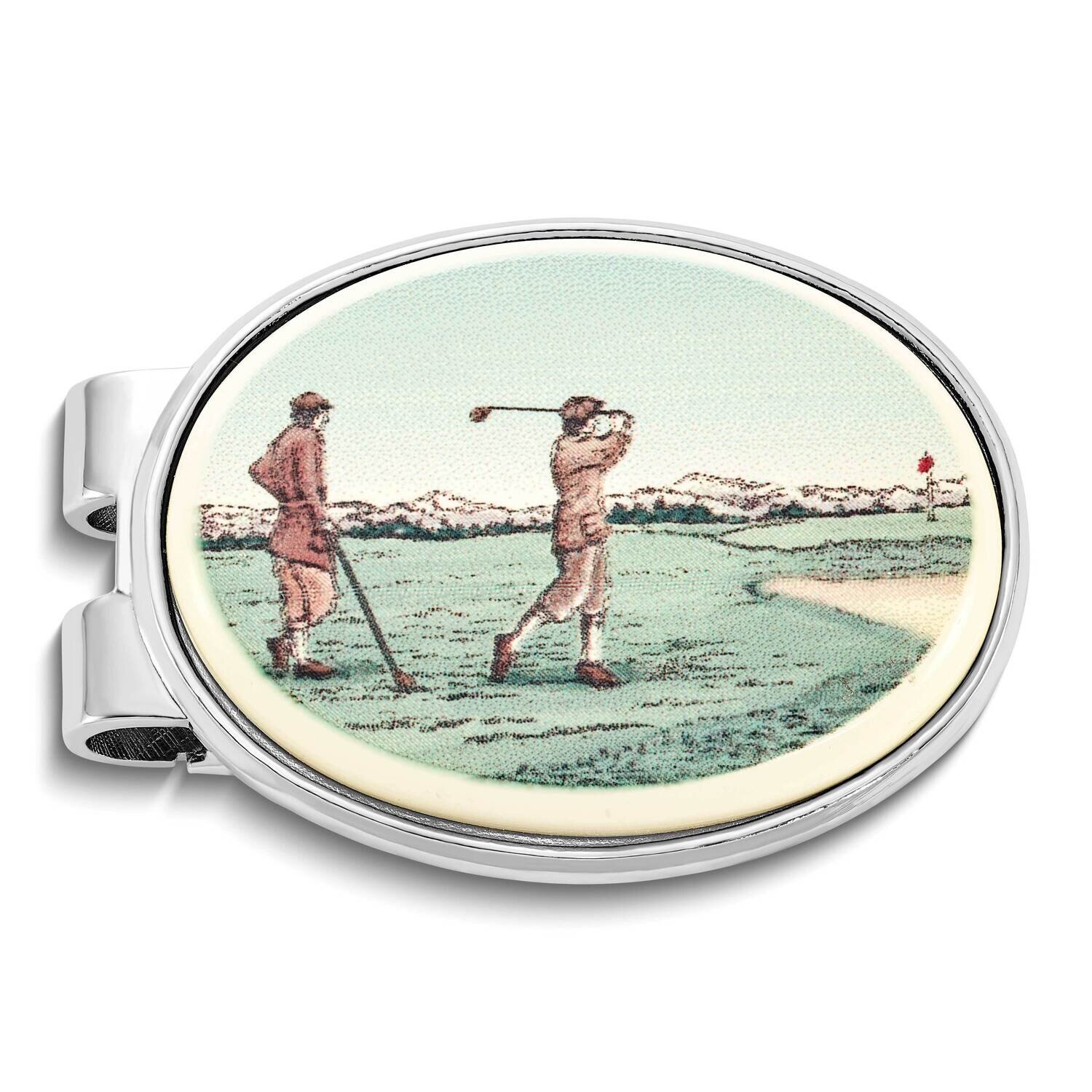 Barlow Designs Color Golfers Oval Money Clip GM24066