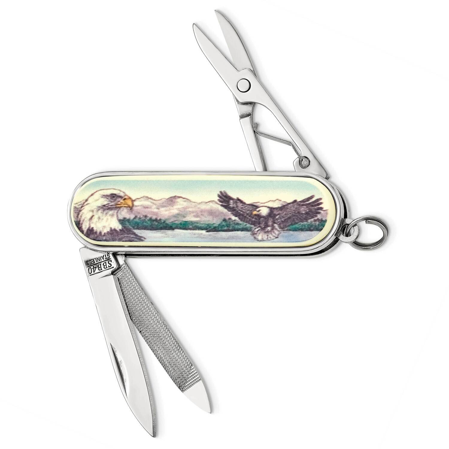 Barlow Designs Color Eagle Scene Pocket Knife GM24054