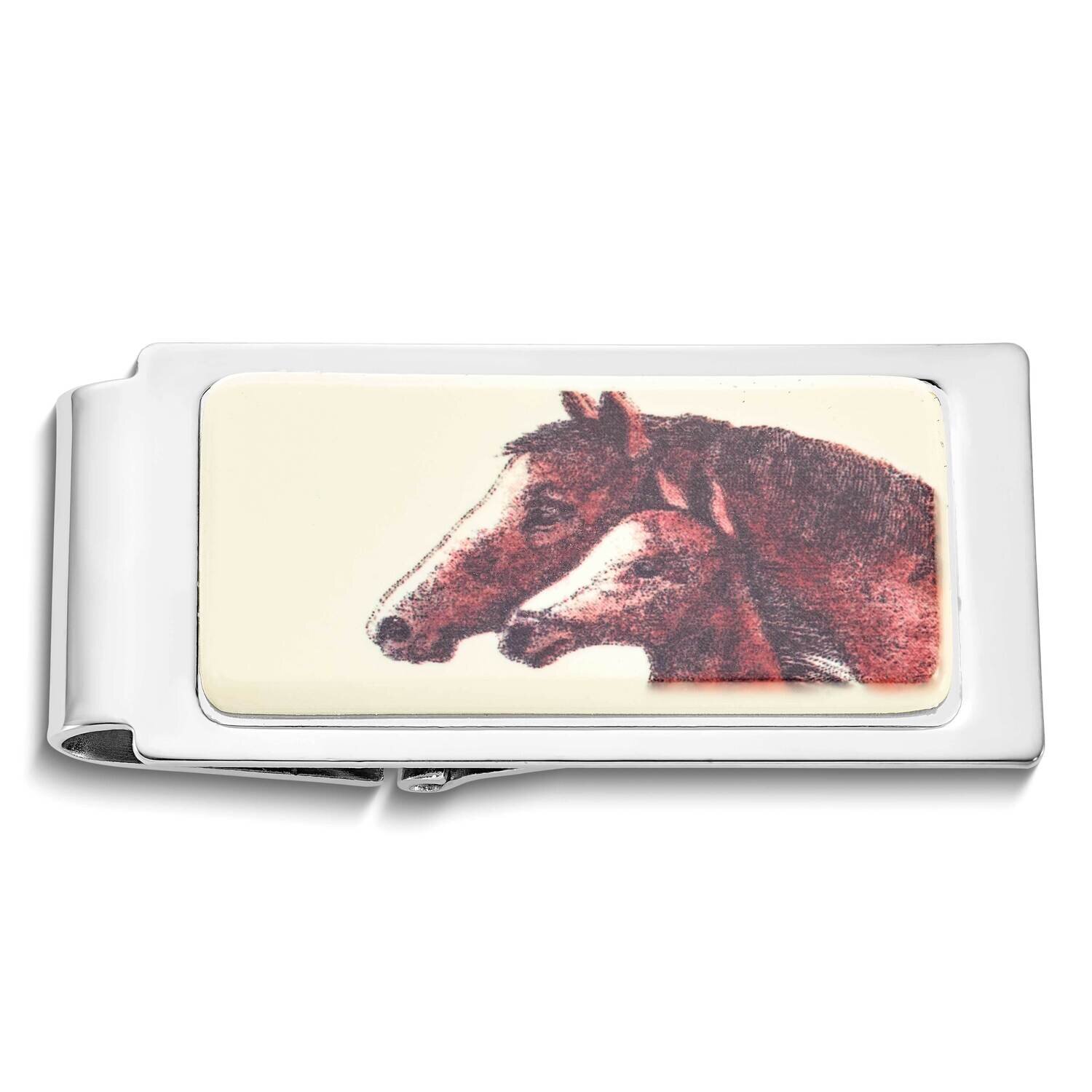 Barlow Designs Color Mare & Foal Hinged Money Clip GM24073