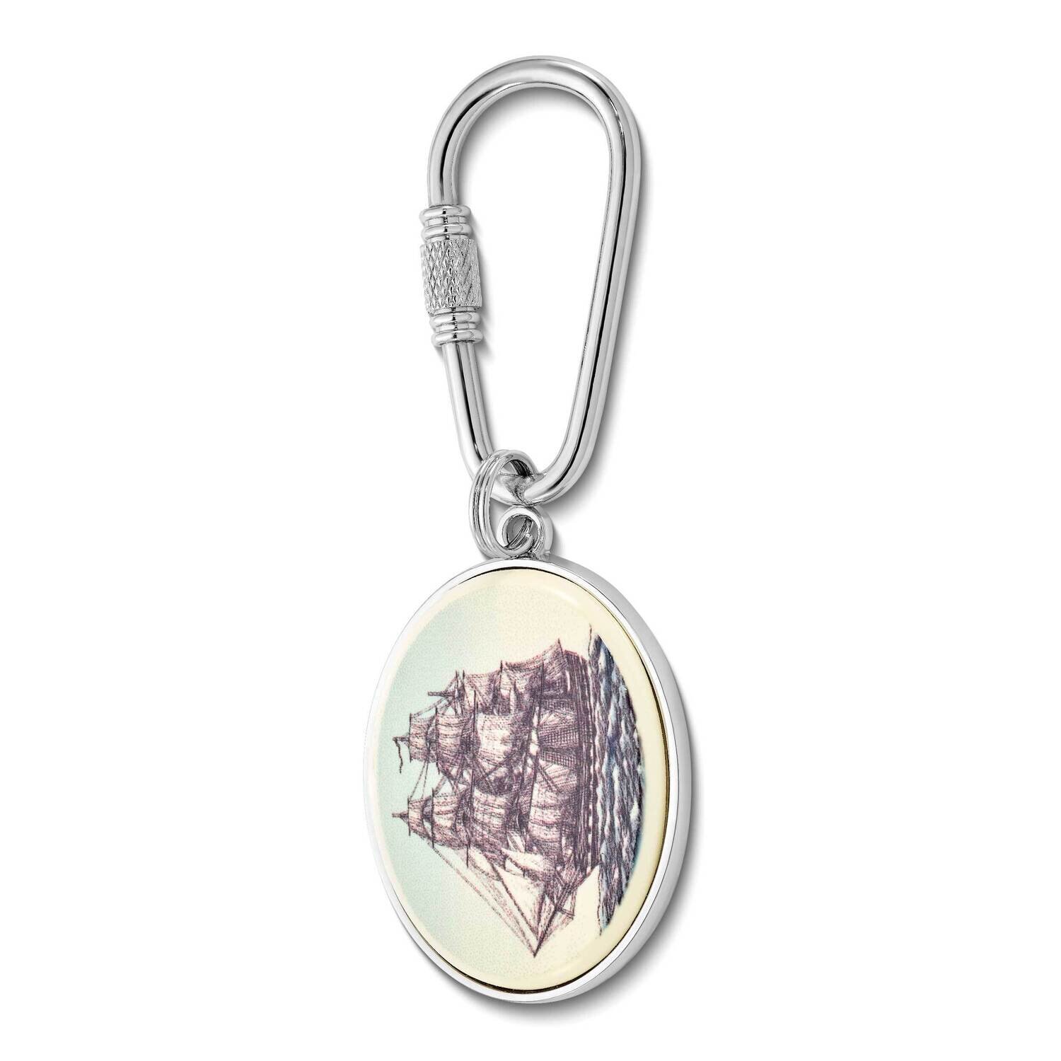 Barlow Designs Color Constitution Oval Key Chain GM24079