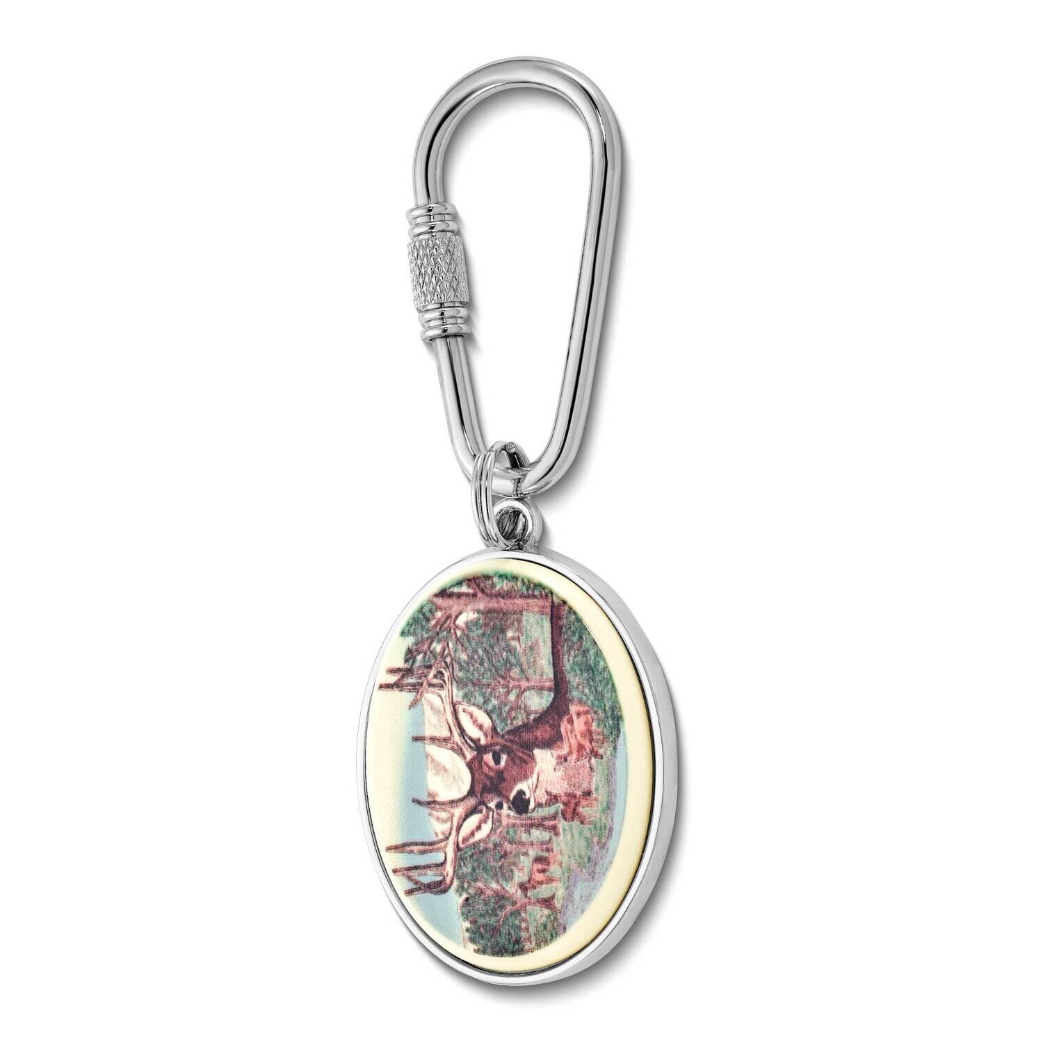 Barlow Designs Color Deer Portrait Oval Key Chain GM24084, MPN: GM24084, 617414580686