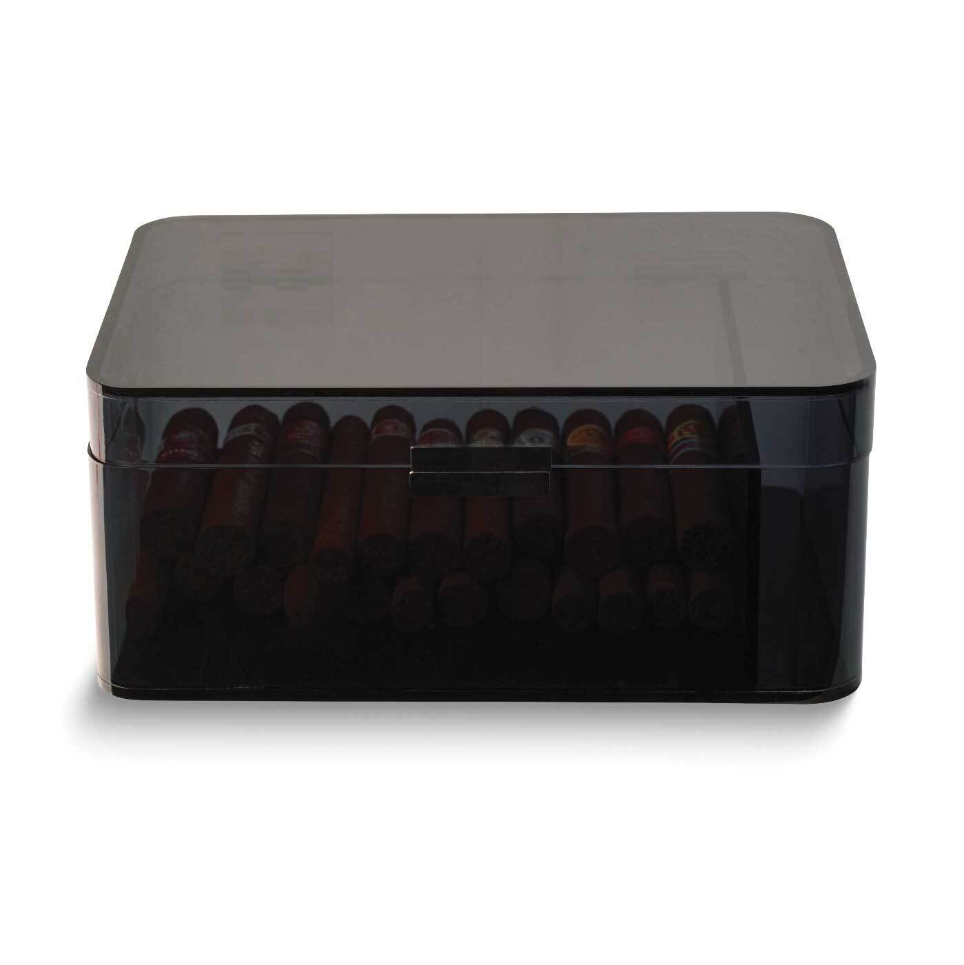 Black Acrylic 60 Cigar with Magnetic Closure Humidor GM24128