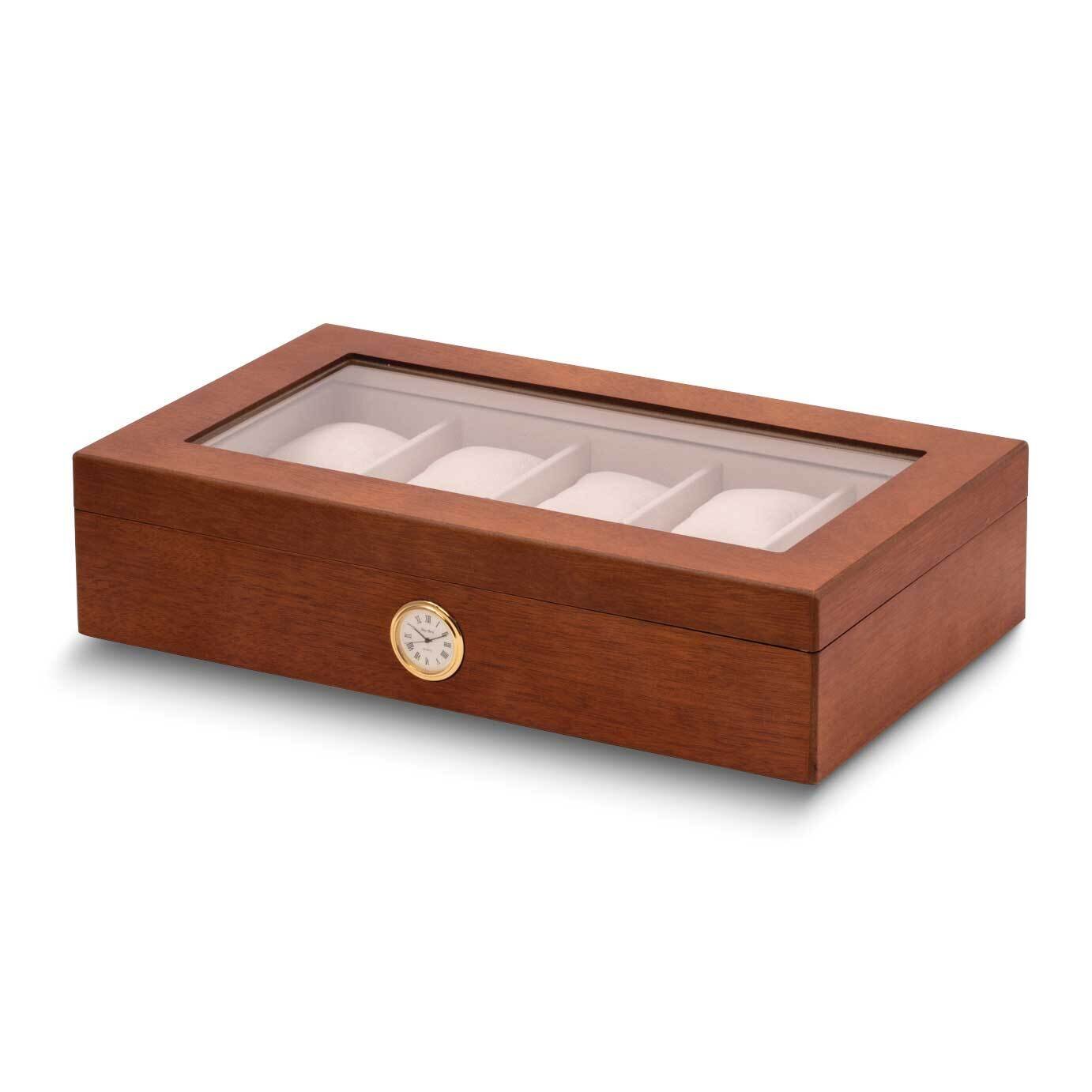 Cherry Wood with Quartz Movement Clock Ten Watch Storage Case GM24130CW, MPN: GM24130CW, 7971401163…