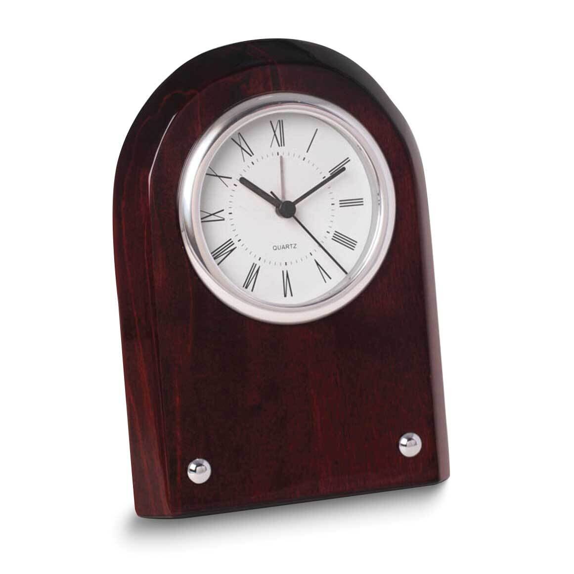 Nice Arch Mahogany Desk Clock with Alarm GM24134