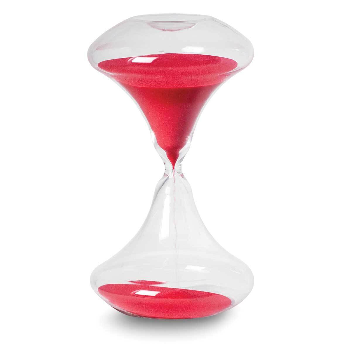 Red Sand and Hand-blown Glass 45 Minute Sand Timer GM24152RD